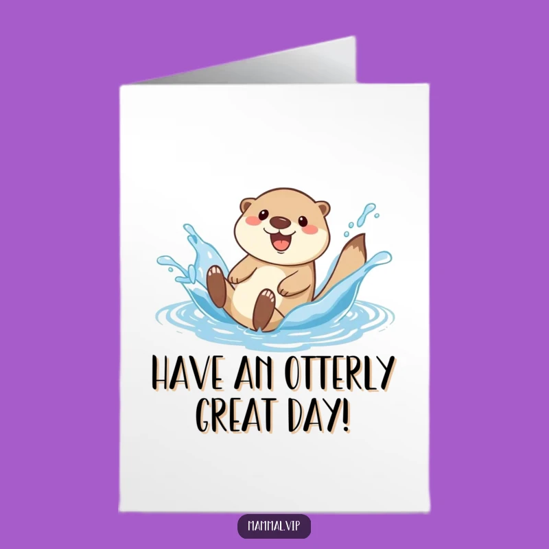 Have a Splashy Birthday Free Printable Card - Otter Fun