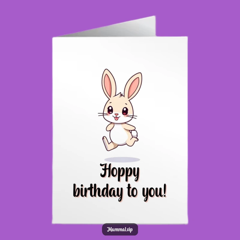 Funny Free Printable Birthday Card: Bunny Hops Celebration - Downloadable Gift