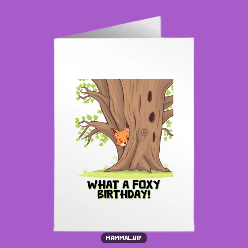 Free Printable Fox Birthday Card: Funny Printable Downloadable Greeting for Nature Lovers