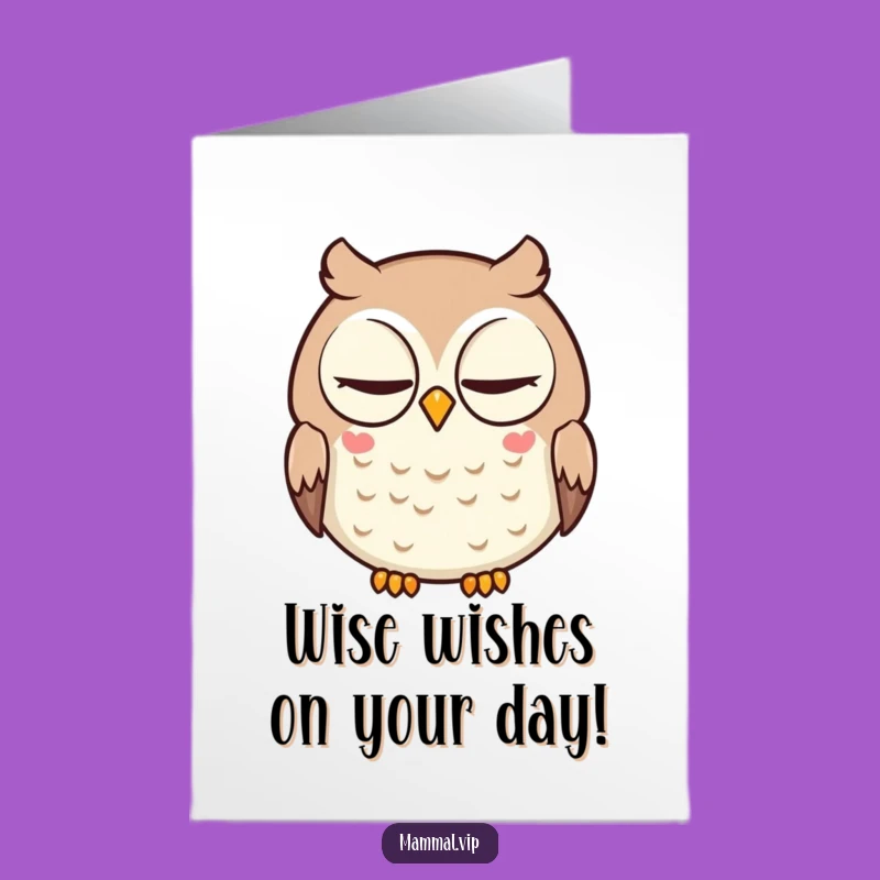 Free Printable Owl Birthday Card: Wise & Funny Downloadable Gift for a Smart Celebration