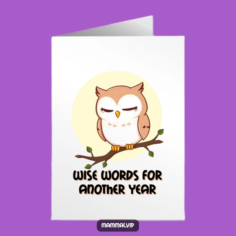Free Printable Winking Owl Birthday Card - Funny Owl Downloadable Greeting Gift