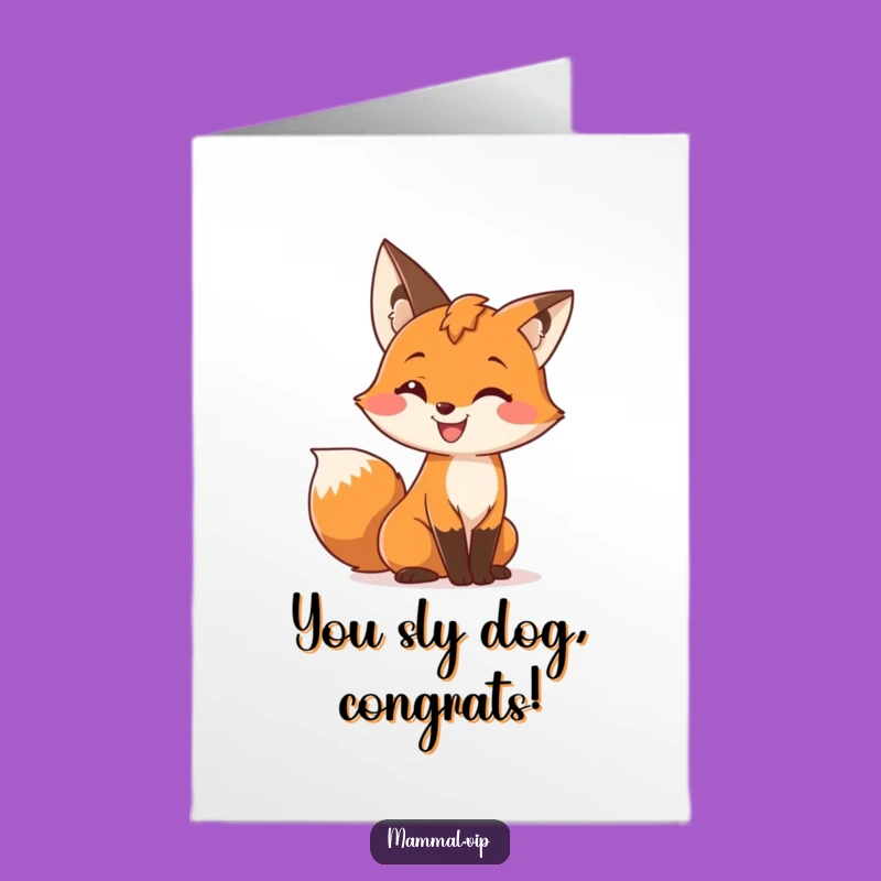 Clever Free Printable Congrats Card: Fox's Joyful Tail - Downloadable Gift