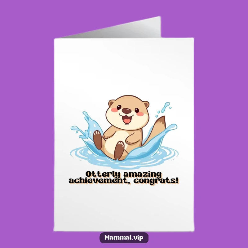 You Did It! Free Printable Congrats Card - Otter Splash Success