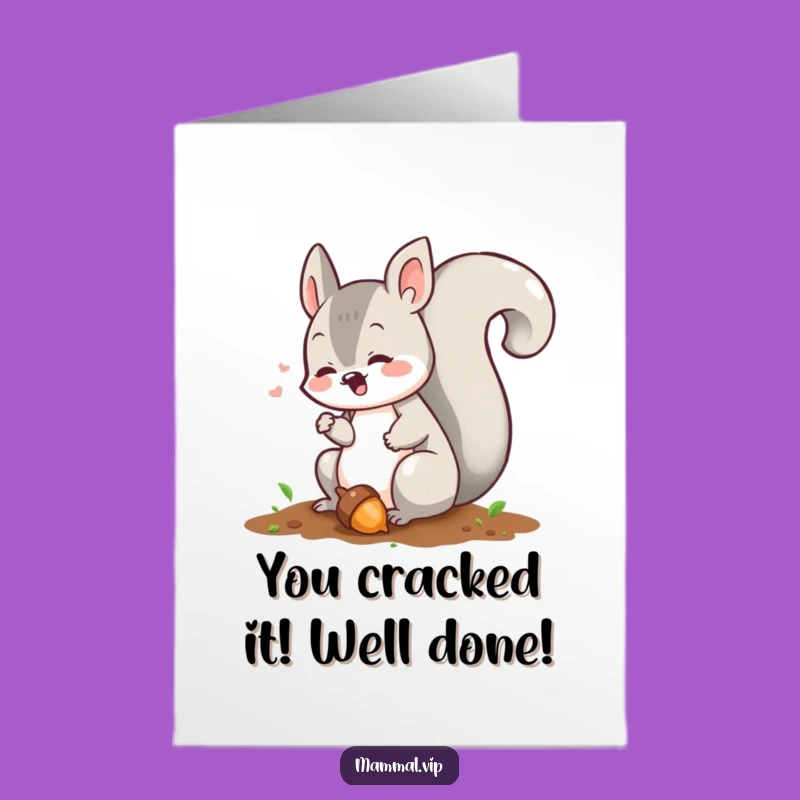 Squirrel Congratulations Card: Free Printable Downloadable Greeting for Major Wins