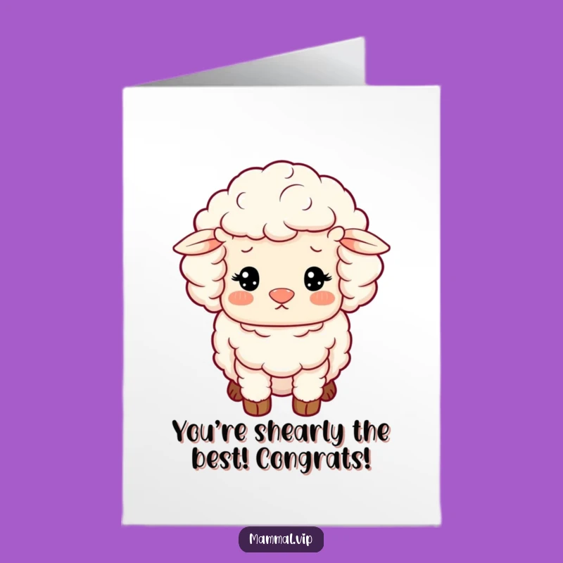 Free Printable Sheep Congrats Card - Woolly Downloadable for Big Wins