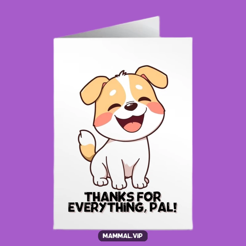 Free Printable Dog Thank You Card: Playful Pup Downloadable for Expressing Gratitude