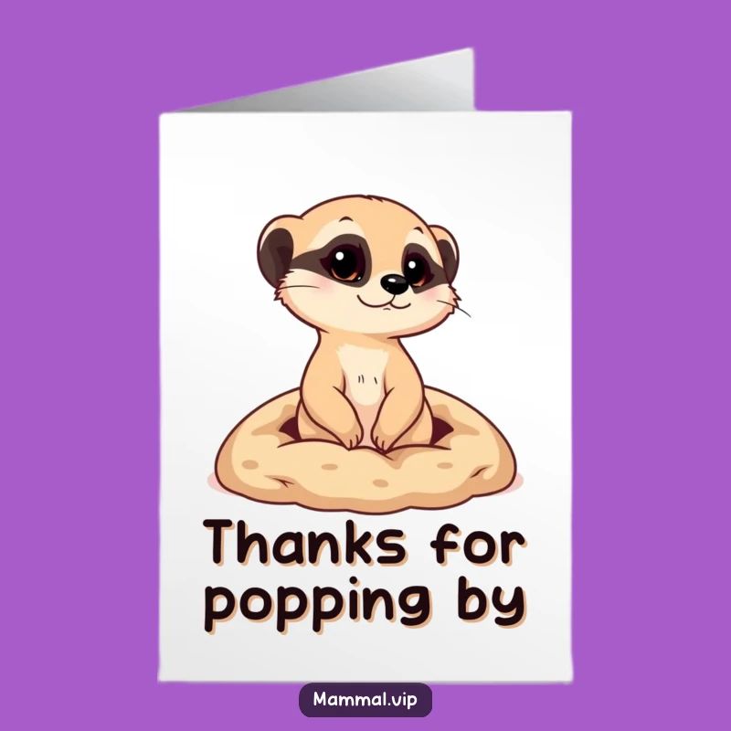 Free Printable Meerkat Thank You Card: Curious Pop Funny Downloadable