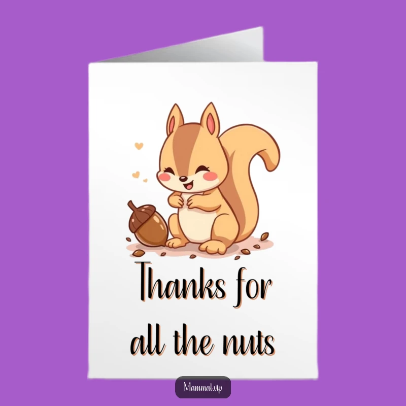 Free Printable Squirrel Thank You Card: Cute and Funny Downloadable Appreciation
