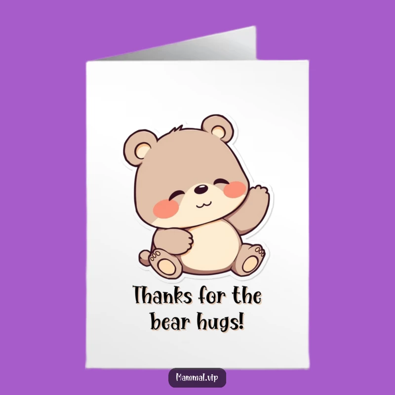 Free Printable Thank You Bear Card: Deepest Gratitude with a Belly Scratch Gift