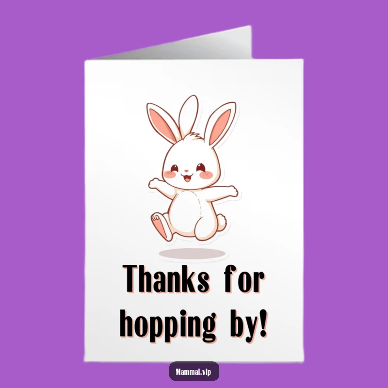 Free Printable Thank You Card: Bouncing Rabbit Gratitude - A Downloadable Thank You Gift