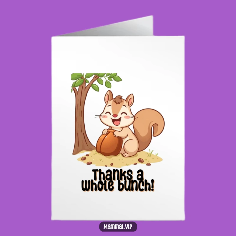 Free Printable Thank You Card: Squirrel's Acorn Treasure - A Downloadable Gift