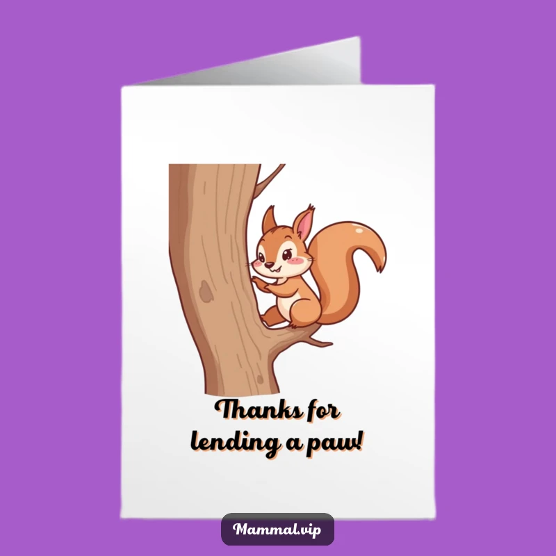 Free Printable Thank You Squirrel Card - Nutty Gratitude Downloadable Gift!