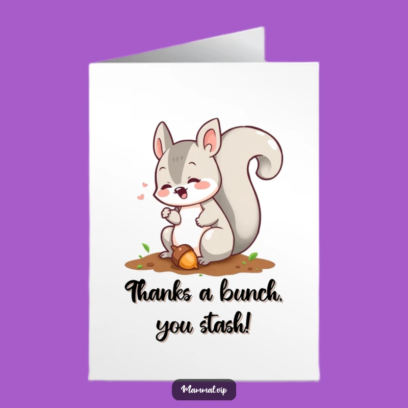 Squirrel Thank You Card: Free Printable Downloadable Greeting for Genuine Gratitude