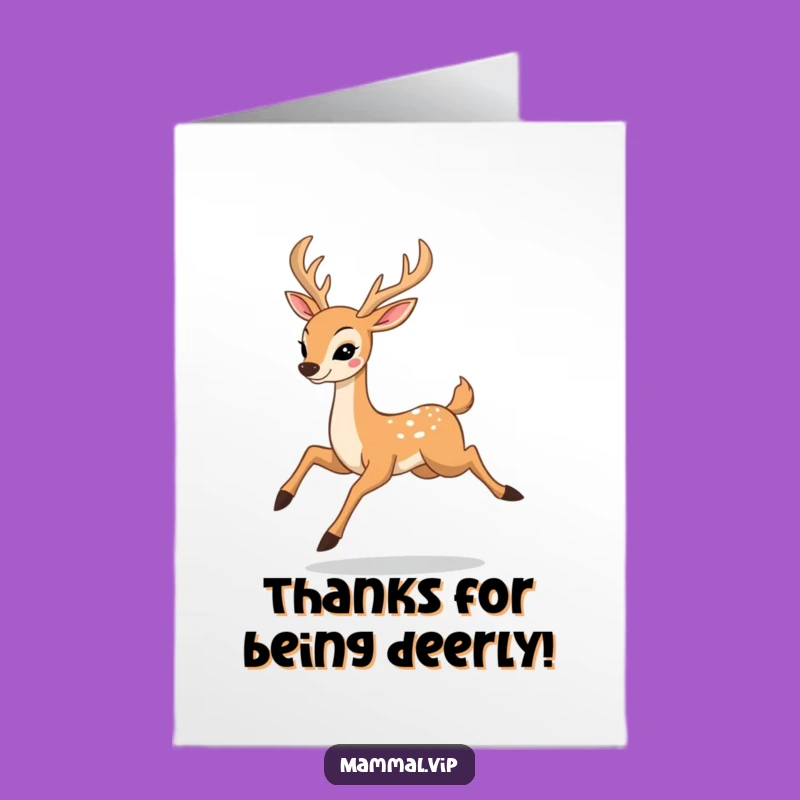 Graceful Free Printable Deer Thank You Card: Prancing Gratitude with Elegance