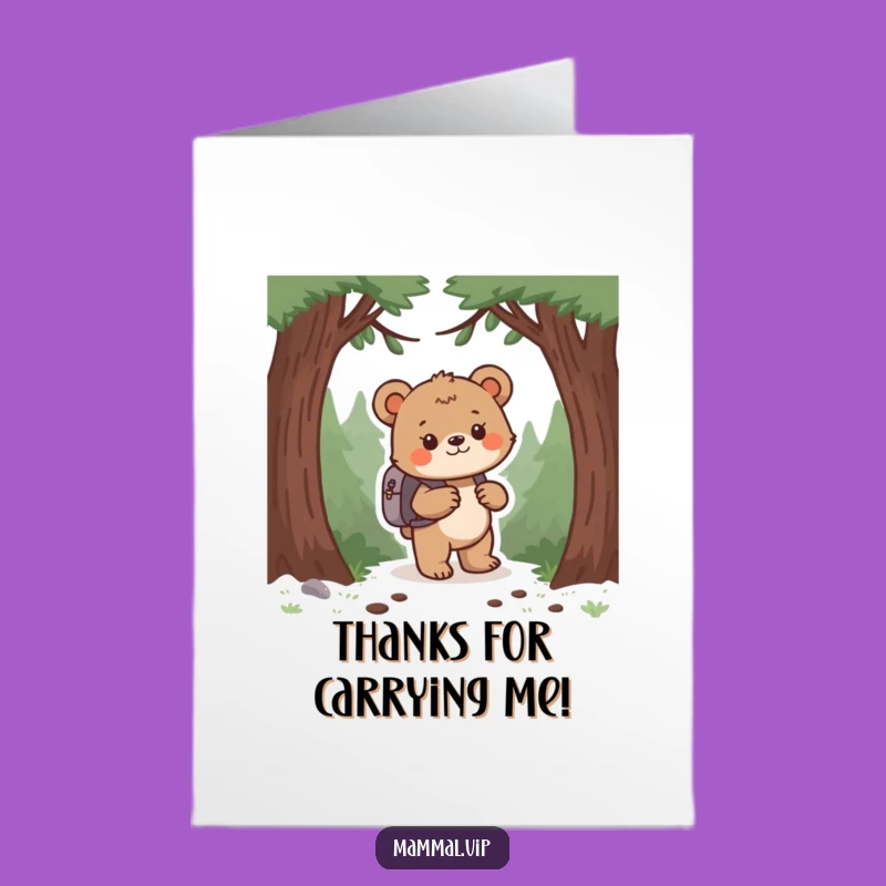 Free Printable Bear Cub Thank You Card: Sweet & Funny Downloadable Gift!