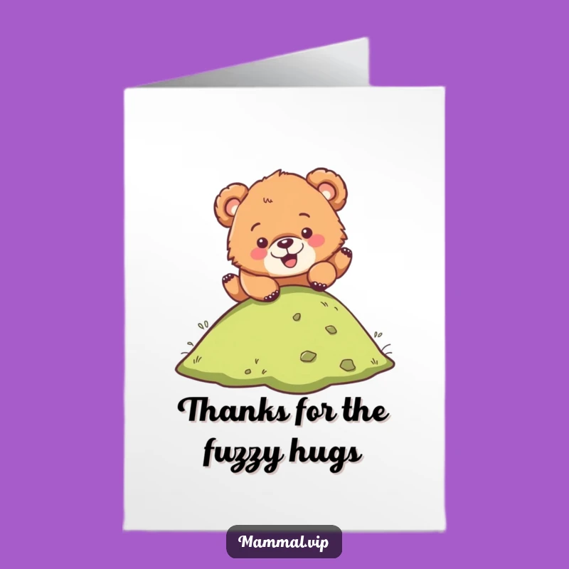 Free Printable Bear Cub Thank You Card: Cute and Funny Downloadable Appreciation