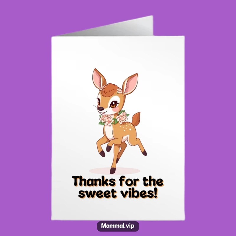 Free Printable Fawn Thank You Card: Whimsical Downloadable Gift for Sweet Gratitude!