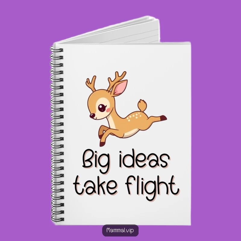 Funny Deer Leaping Notebook: Jot Down Ideas with Graceful Inspiration