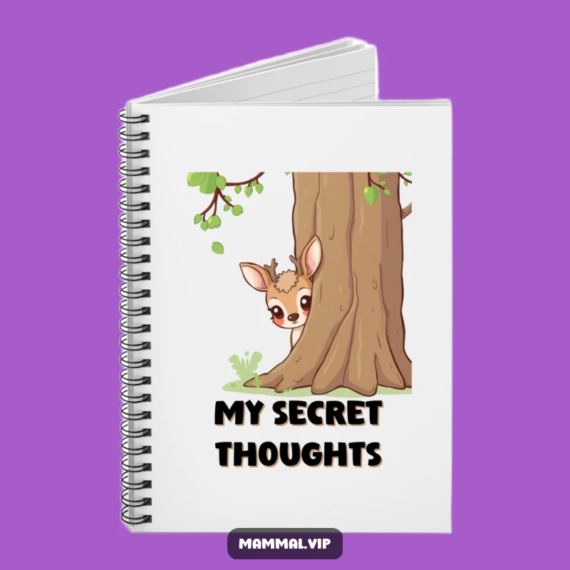 Funny Deer Peeking Notebook: Jot Down Nature's Wonders, Curious Gift