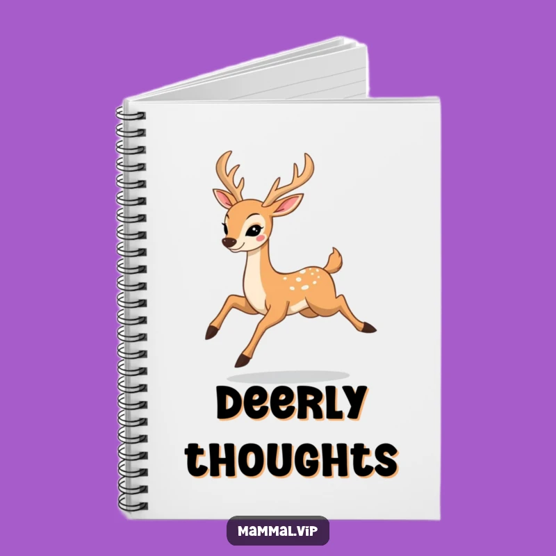 Funny Deer Prancing Notebook: Jot Down Ideas with Happy Elegant Animal Character