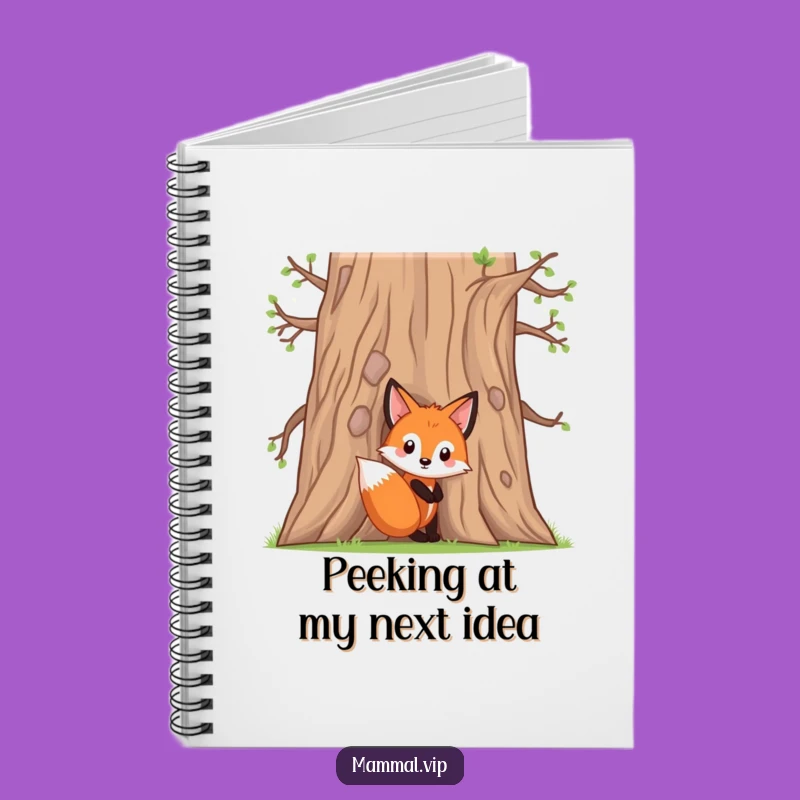 Funny Fox Kit Notebook: Peeking Explorer's Journal, Ideal Funny Gift