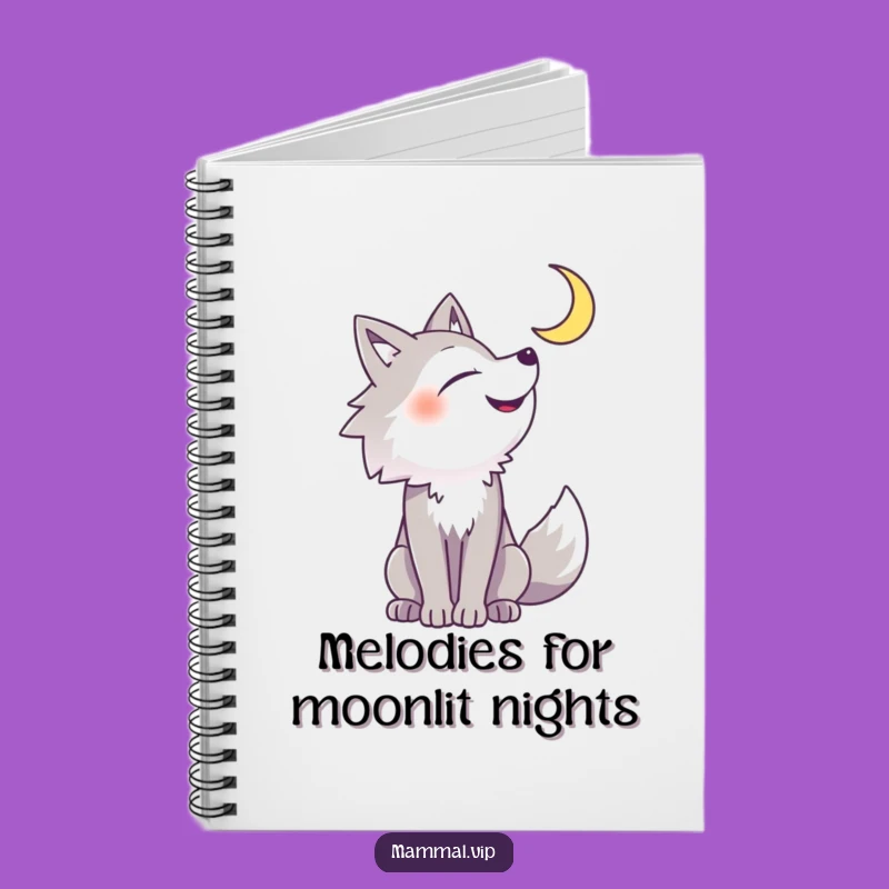 Funny Howling Wolf Notebook: Cheerful Moon Thoughts, Ideal Funny Gift Journal