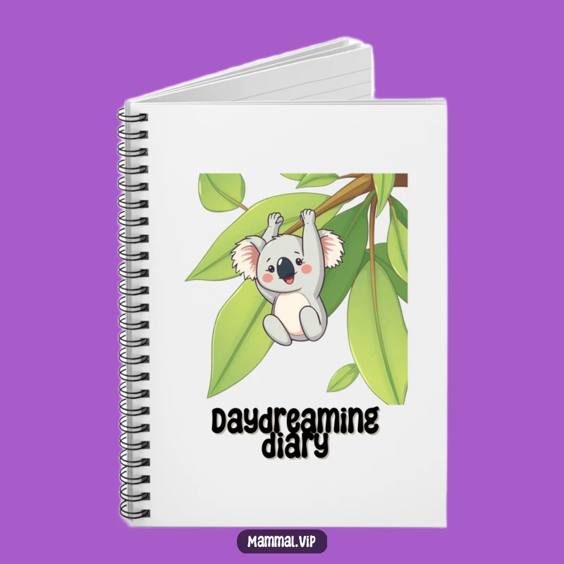 Funny Koala Eucalyptus Leaf Notebook - Journal Your Thoughts