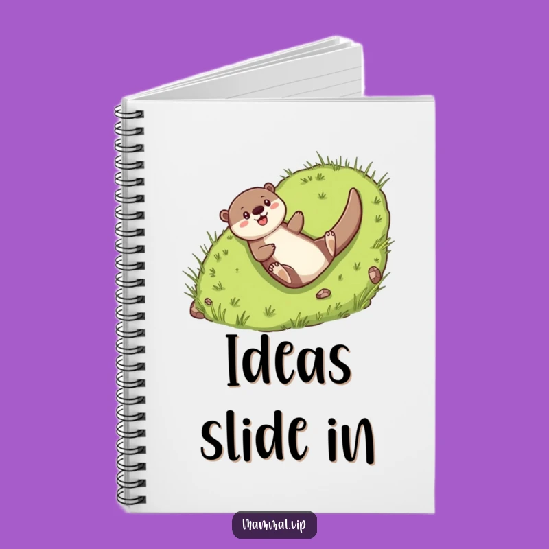Funny Otter Sliding Notebook: Jot Down Joyful Ideas with Cheerful Character's Journal