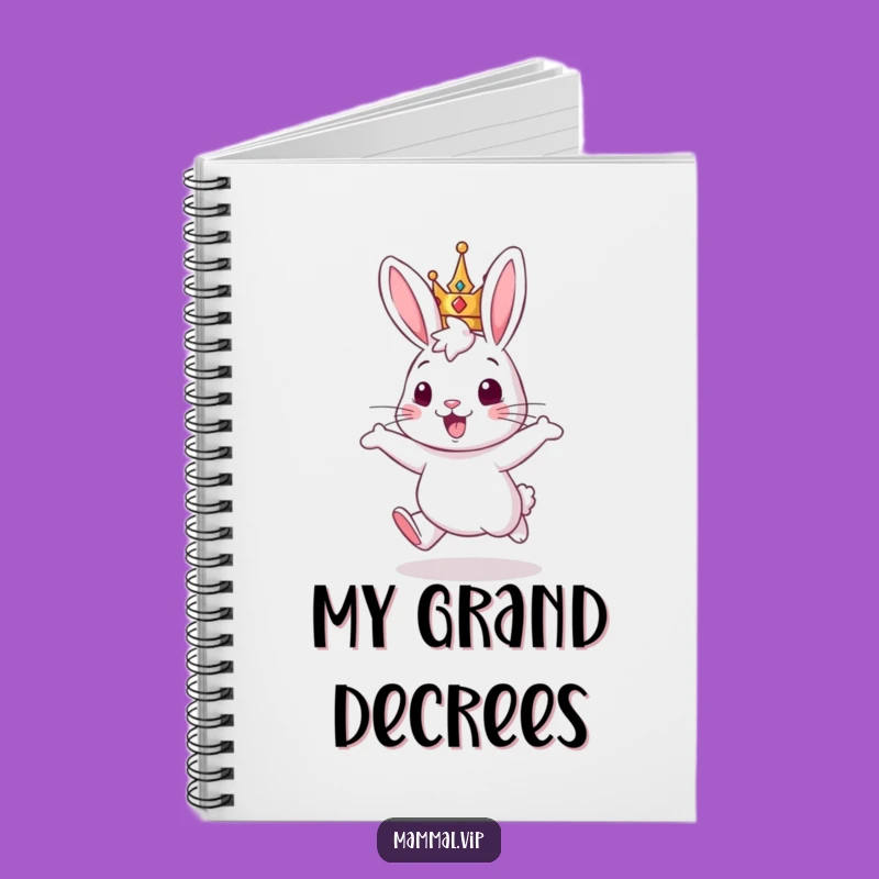 Funny Rabbit King Notebook: Jot Down Royal Ideas with Enthusiasm