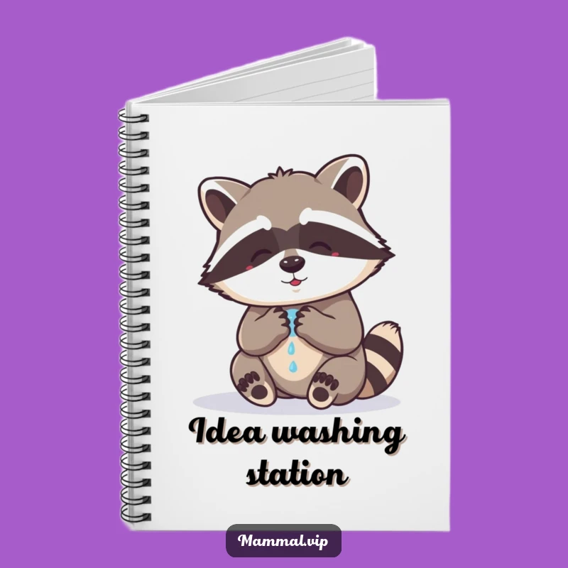 Funny Raccoon Washing Paws Notebook: Jot Down Ideas with Comical Cleanliness