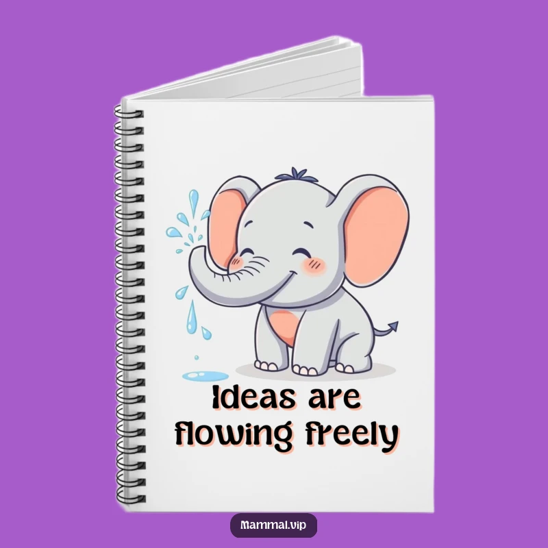 Funny Elephant Notebook: Grinning Water Sprayer Journal for Playful Ideas