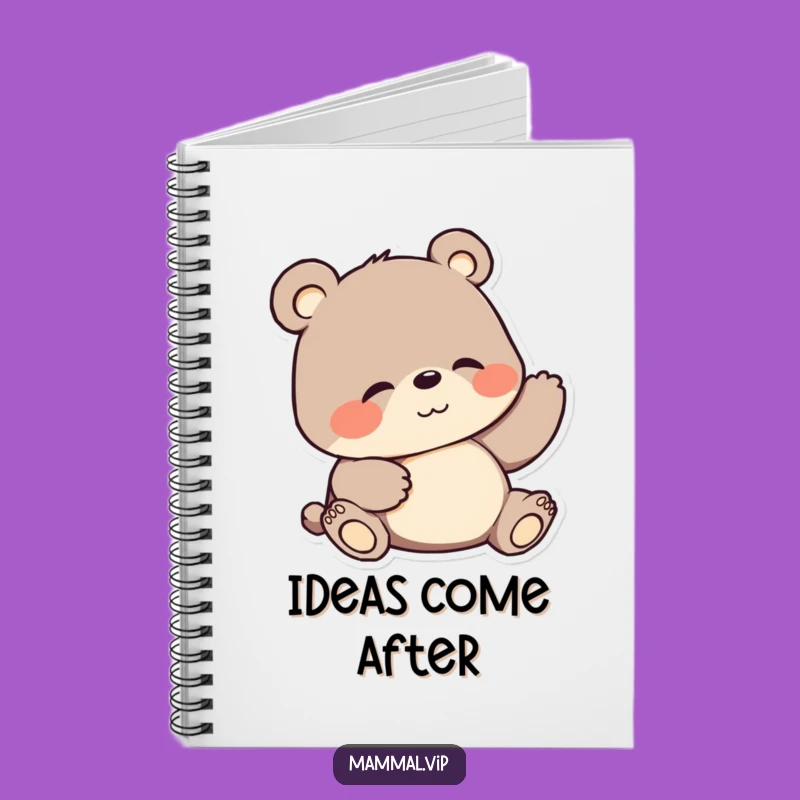 Funny Bear Notebook: Cartoon Character Belly Scratch Journal for Ideas