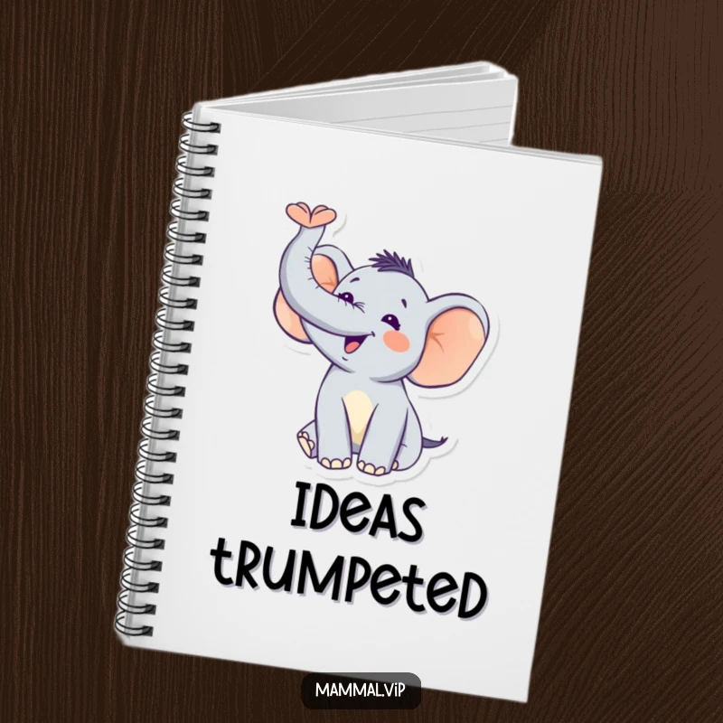 Funny Elephant Trumpet Notebook: A joyful elephant trumpeting, ideal for journaling, note-taking, or capturing big ideas. Stationery.