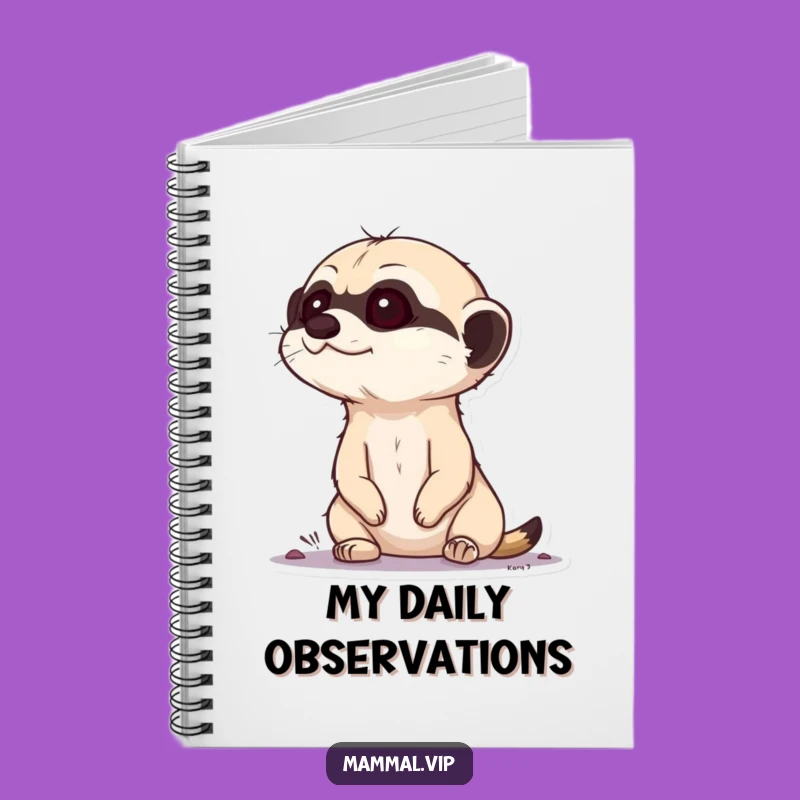 Funny Curious Meerkat Notebook - Jot Down Notes with Alert Humor