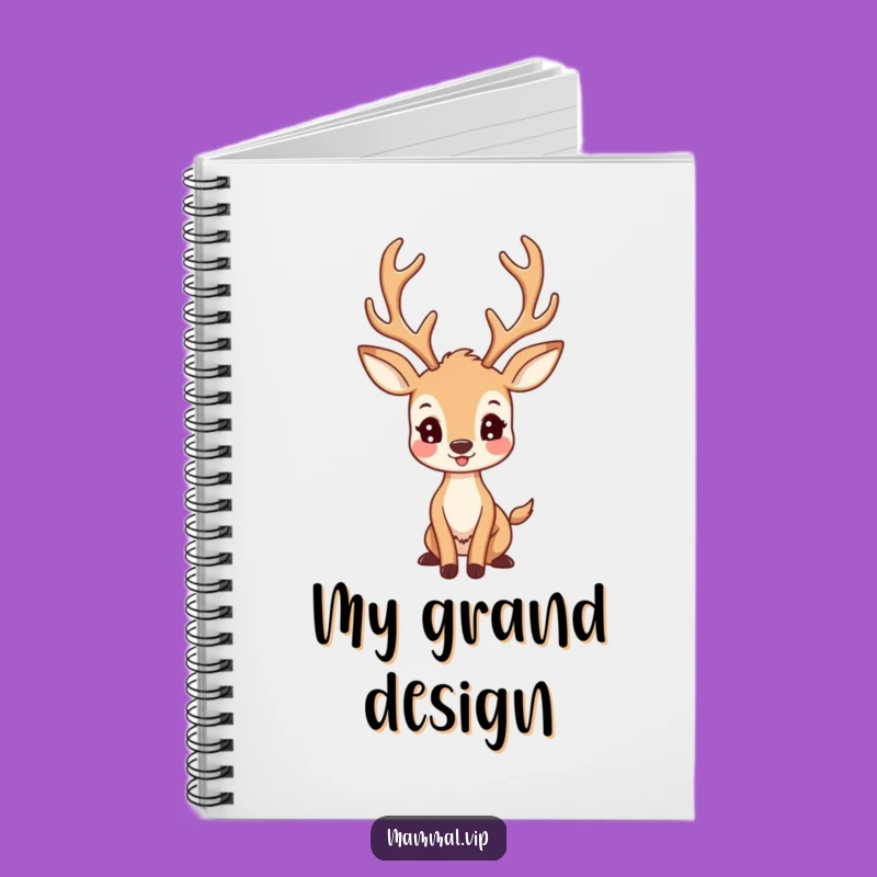 Funny Deer Notebook: Proud Antlered Character Jotting Notes, Gift!