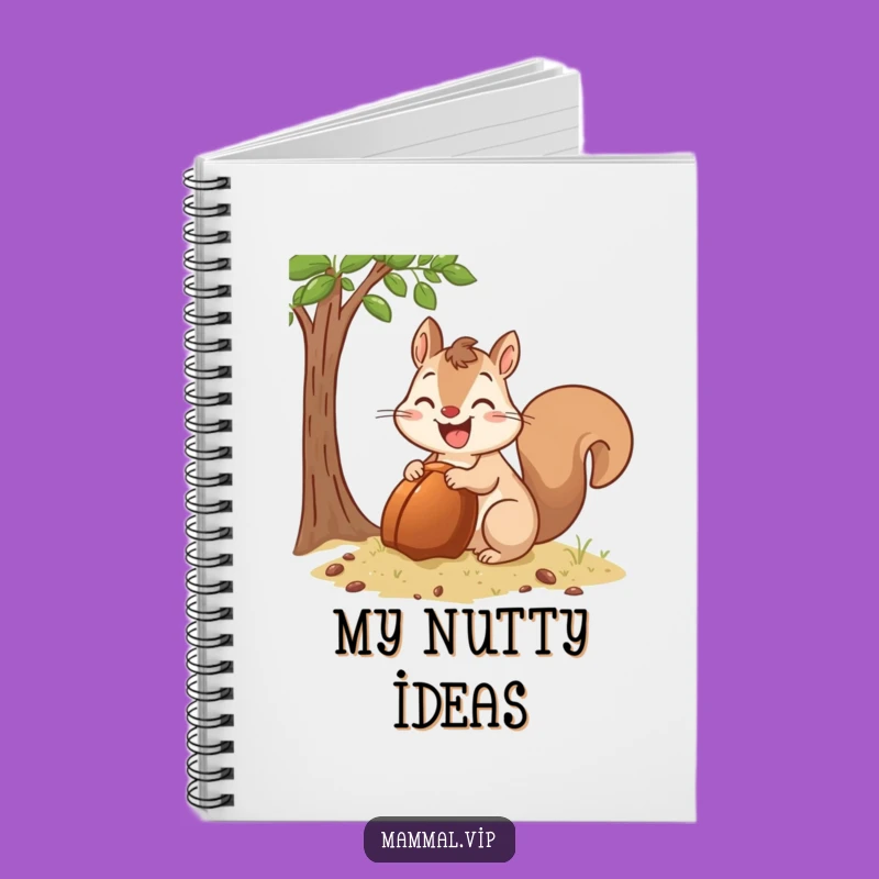 Funny Squirrel Burying Acorn Notebook: Happy Hoarder Journal, Best Funny Gift for Note-Takers