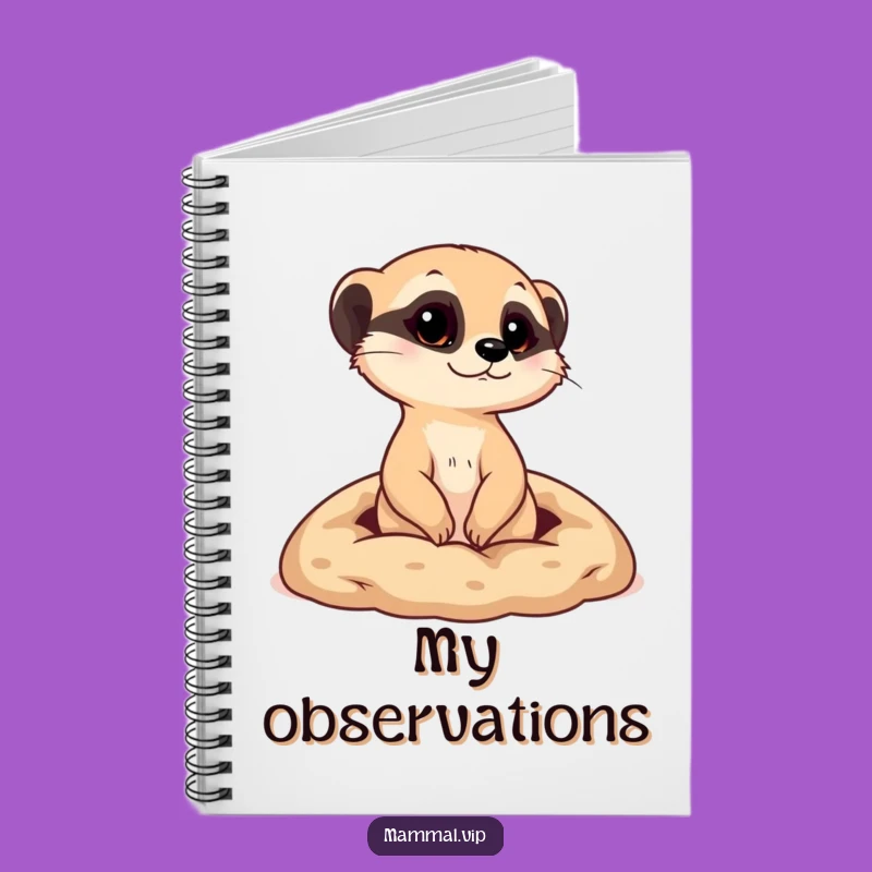 Funny Meerkat Burrow Notebook - Journal Your Curious Thoughts