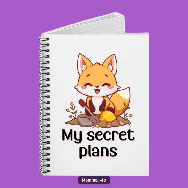 Funny Fox Treasure Dig Notebook: Record Your Discoveries