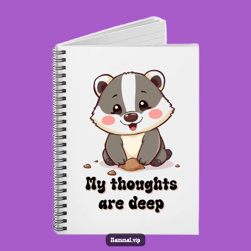 Funny Badger Notebook: Happy Digging Character Journal for Energetic Ideas