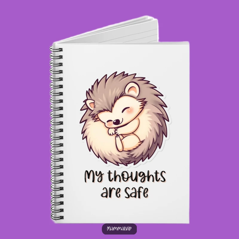 Funny Hedgehog Ball Notebook: Jot Down Thoughts with Comedic Privacy