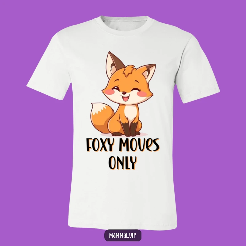 Funny Fox Tail T-Shirt: Cute Animal Apparel and Grinning Gift