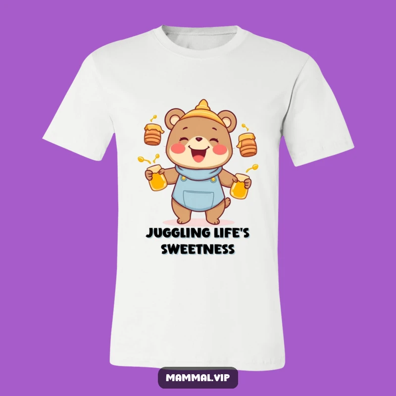 Funny Bear Honey Juggling T-Shirt: A Hilarious Animal Lover Tee Gift