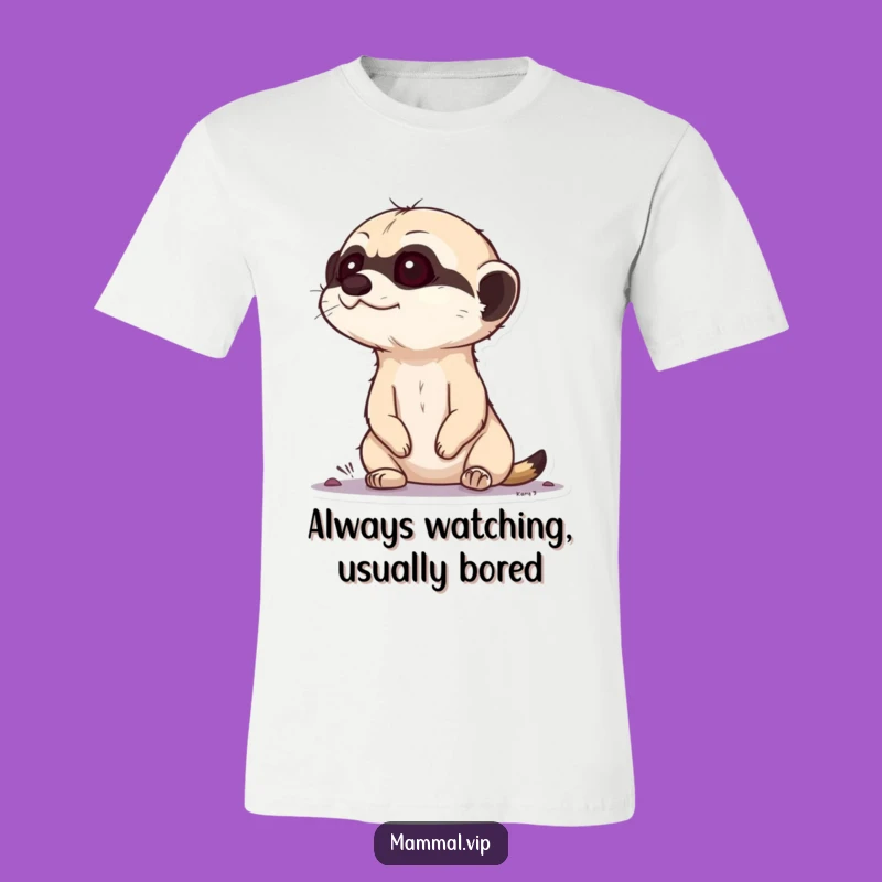 Funny Curious Meerkat T-Shirt - Pop Up with Playful Observation
