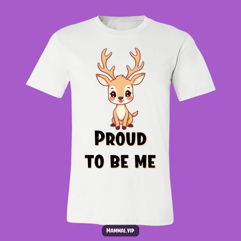 Funny Deer T-Shirt: Proud Antlered Character Poses, Hilarious Gift!