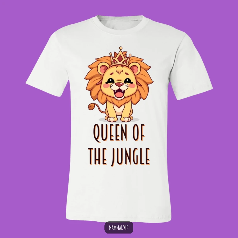Funny Lion Tiara T-Shirt - Hilarious Regal Roar Gift Tee