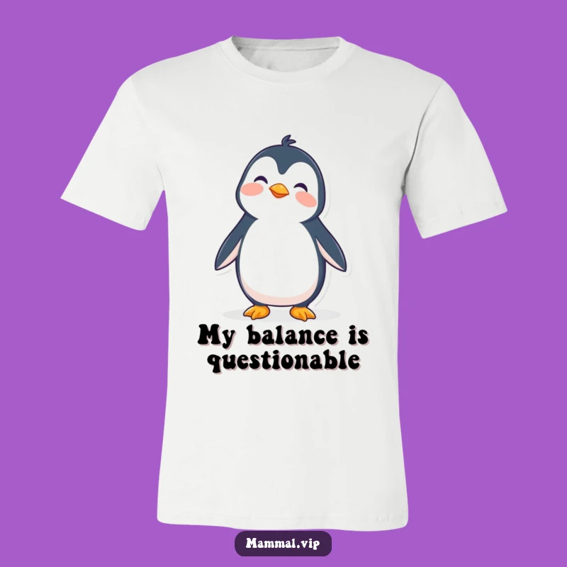 Funny Wobbly Penguin T-Shirt - Hilarious Antarctic Adventure Gift Tee