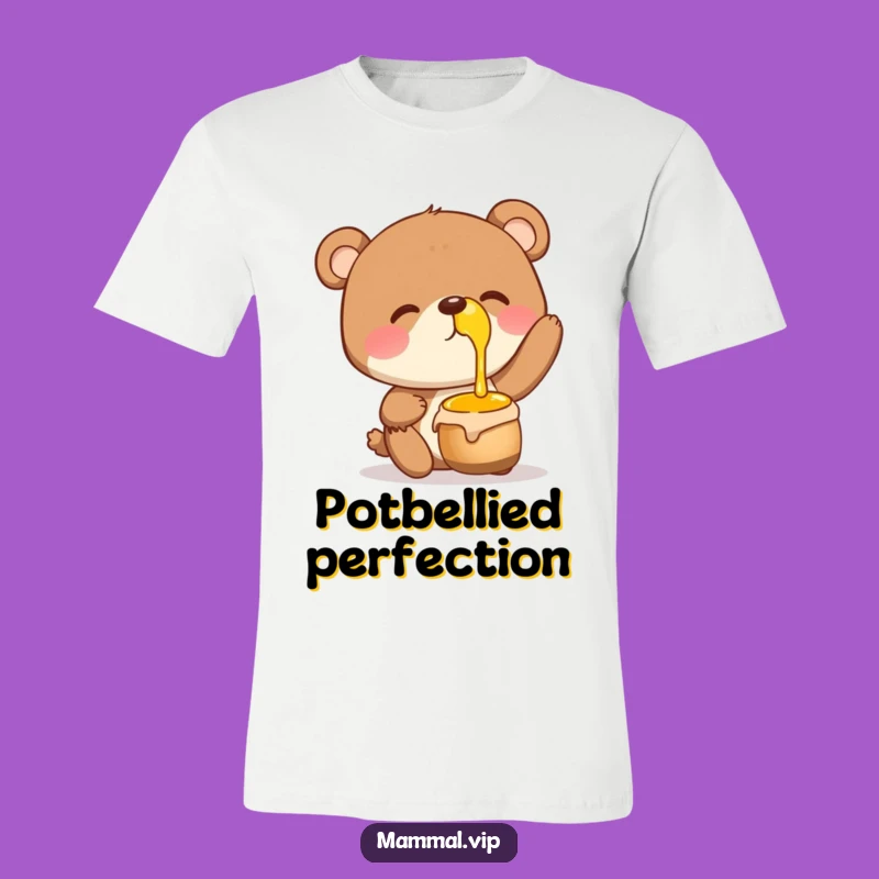 Funny Bear Honey Pot T-Shirt: Giggling Yogi Tee, Awesome Funny Gift Idea