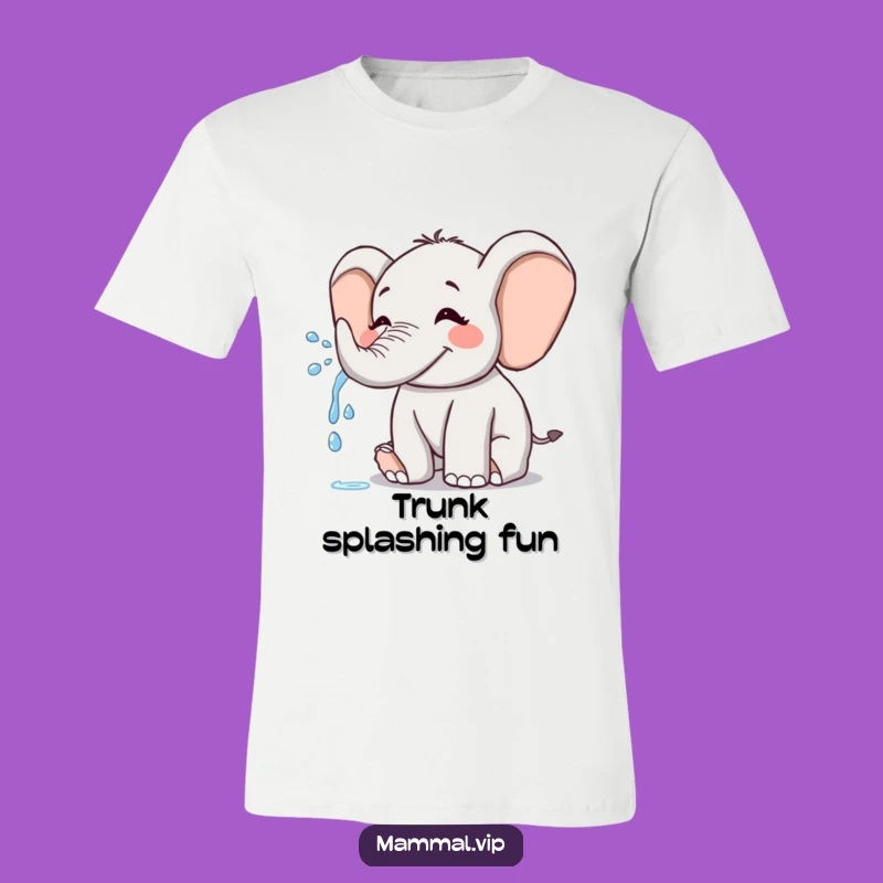 Funny Joyful Elephant T-Shirt: Playful Spray Humor, Perfect Splashy Gift for Animal Lovers