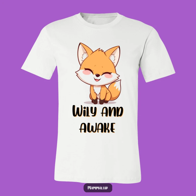 Funny Fox Sneaking T-Shirt: Mischievous Grin Tee, Awesome Funny Gift Idea