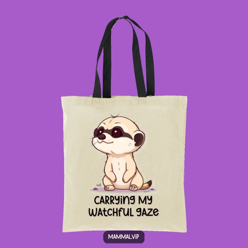 Funny Curious Meerkat Tote Bag - Carry Your Curiosity Everywhere